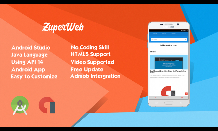 Jual Source Code ZuperWeb Convert Web to Android App